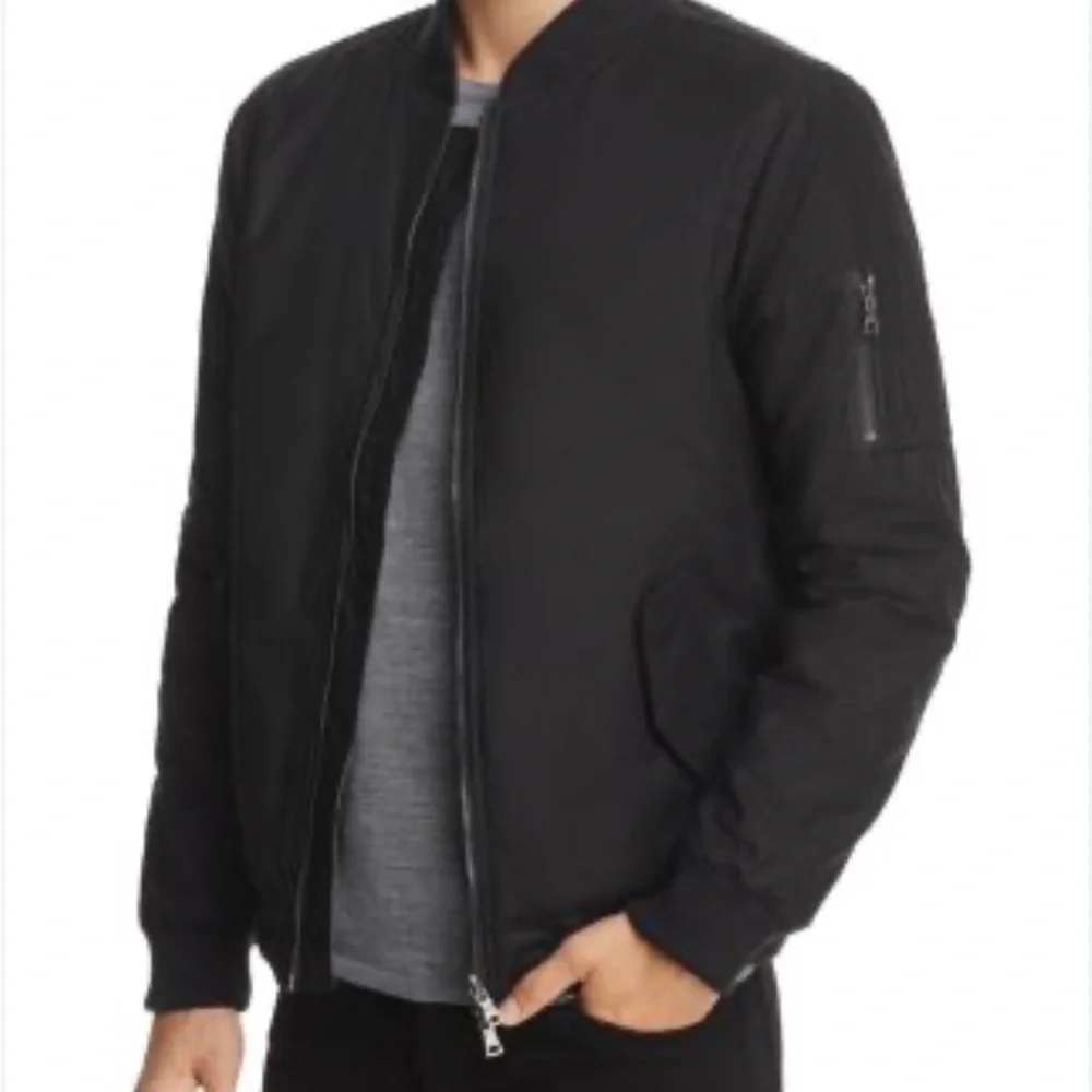 AG Adriano Goldschmied Men’s Black Bomber Jack NWOT M